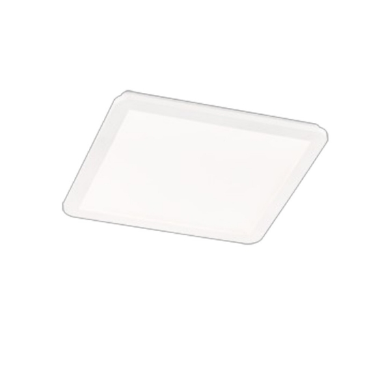Plafoniera da bagno quadrata bianca led 24w 3000k ip44 dimmerabile