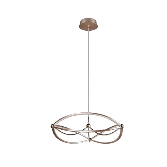 Lampada a sospensione ellisse ottone opaco led 42w 3000k