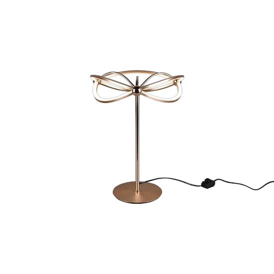 Lampada da tavolo ellissi ottone opaco led 20w 3000k dimmerabile