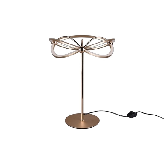 Lampada da tavolo ellissi ottone opaco led 20w 3000k dimmerabile
