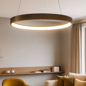 Sforzin anello lampadario particolare moderno bronzo spazzolato led 33w 3000k