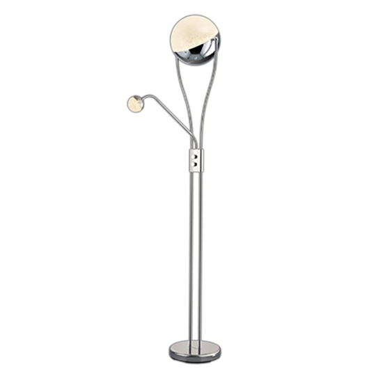 Piantana da terra moderna cromo led 22w 3000k orientabile