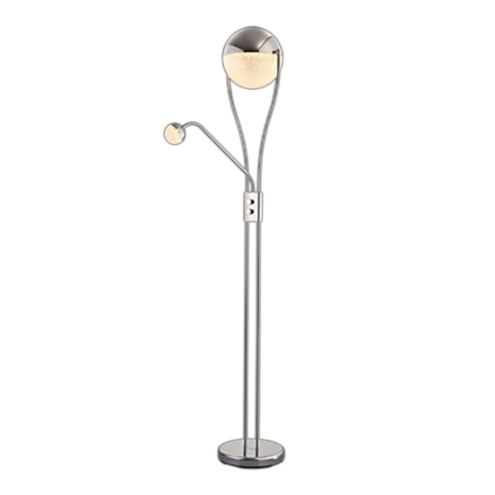 Piantana da terra moderna cromo led 22w 3000k orientabile