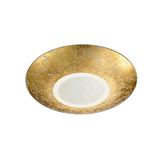 Plafoniera rotonda oro led 12w 3000k per salotto
