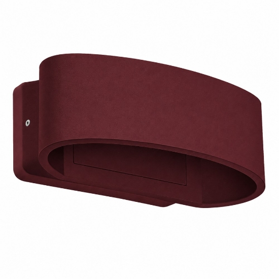 Applique da esterno moderna bordeaux led 12w 3000k ip65