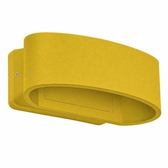 Applique da esterno moderna giallo girasole led 12w 3000k ip65