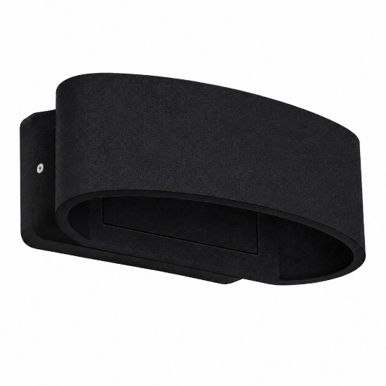 Applique da esterno moderna nero led 12w 3000k ip65