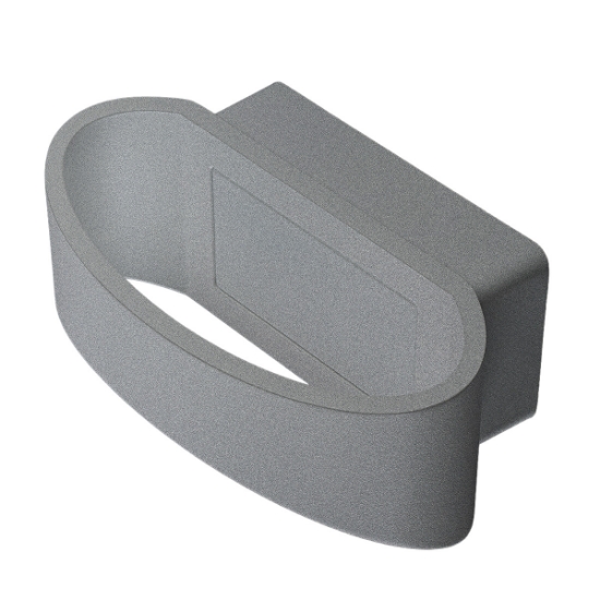Applique da esterno moderna grigio perla led 12w 3000k ip65