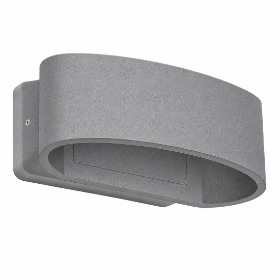 Applique da esterno moderna grigio perla led 12w 3000k ip65