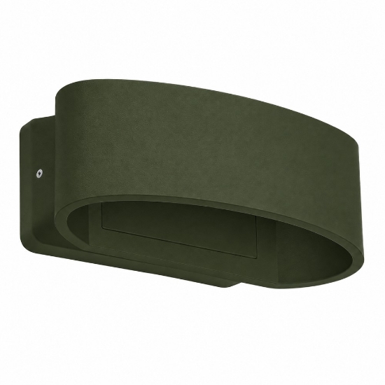 Applique da esterno moderna verde oliva led 12w 3000k ip65