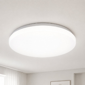 Plafoniera 26 cm moderna tonda bianca led 12w cct 3000k 6500k per corridoio