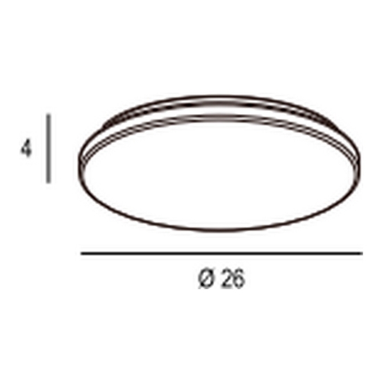 Plafoniera 26 cm moderna tonda bianca led 12w cct 3000k 6500k per corridoio
