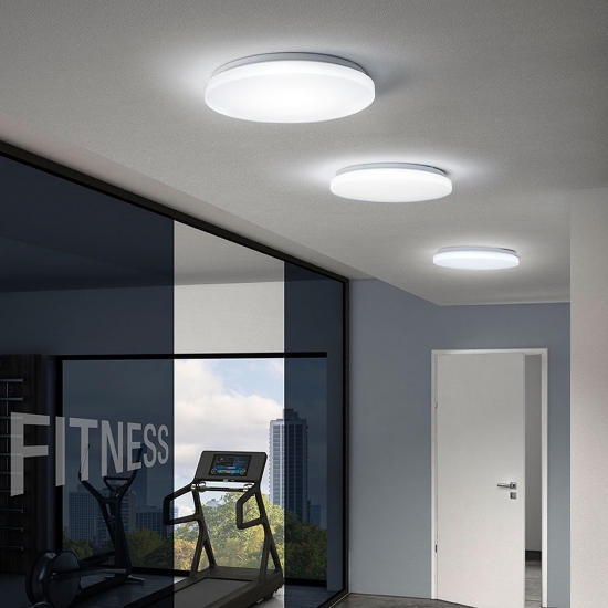 Plafoniera 31cm tonda bianca per cabina armadio led 18w cct 3000k 6500k