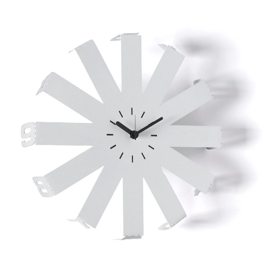 Orologio da parete bianco design tridimensionale