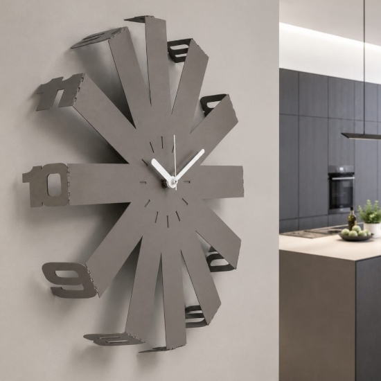Orologio moderno da parete rotondo fango design tridimensionale