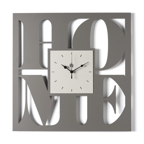 Orologio quadrato da parete moderno home fango e avorio