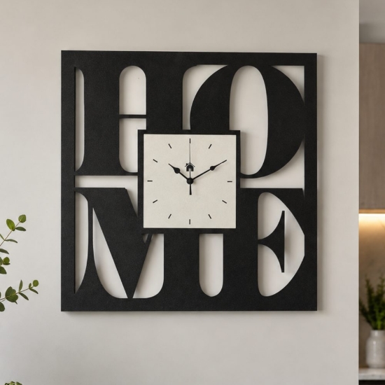 Orologio da parete quadrato moderno nero