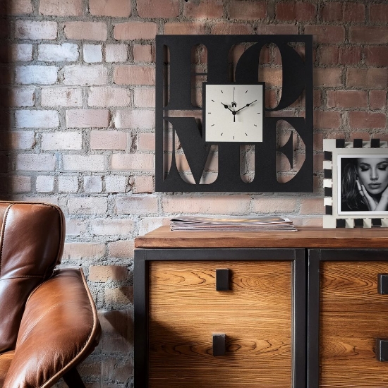 Orologio da parete quadrato moderno nero