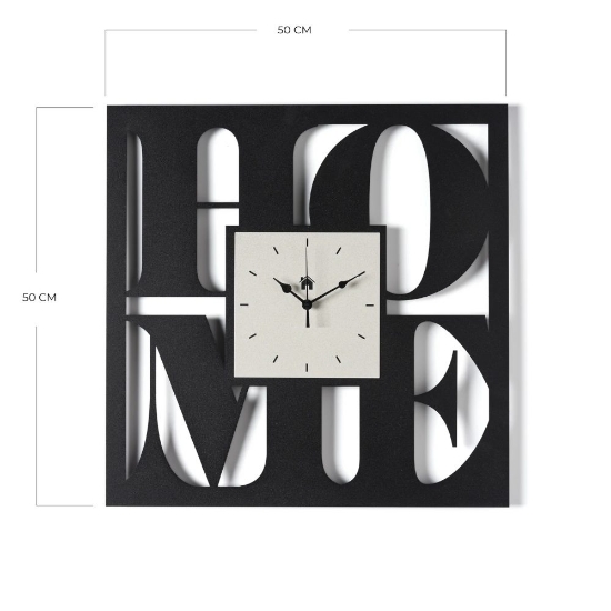 Orologio da parete quadrato moderno nero