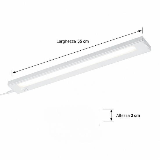 Plafoniera moderna rettangolare bianca led 7w 3000k per ufficio