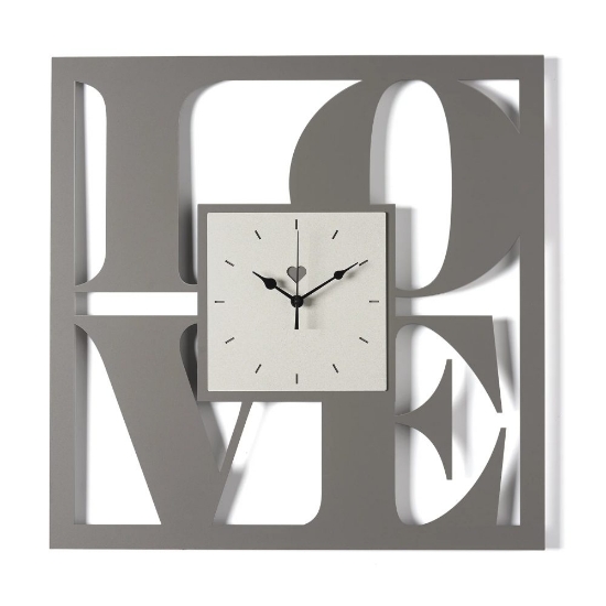 Orologio quadrato da parete design moderno fango quadrante avorio