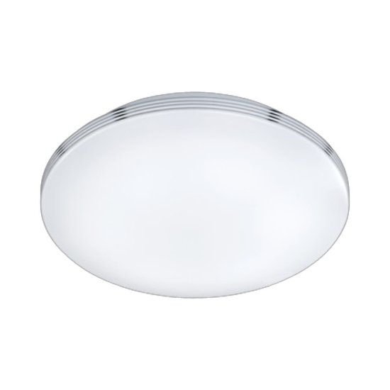 Plafoniera per bagno cromo tonda led 18w 3000k ip44 35cm