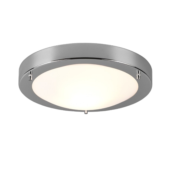 Plafoniera da soffitto per bagno tonda cromo 32cm ip44