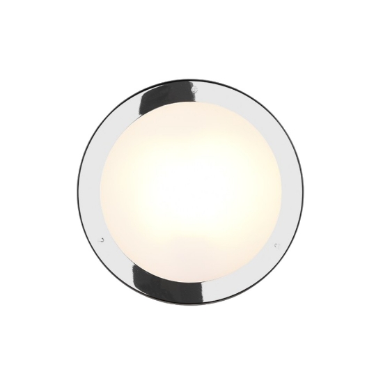 Plafoniera da soffitto per bagno tonda cromo 32cm ip44