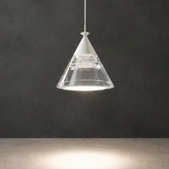 Lampada a sospensione moderna per cucina bianco satinato led 7w cct 3000k 4000k