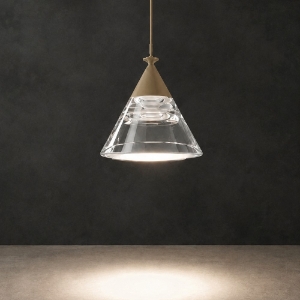 Lampada a sospensione moderna per cucina conica sabbia led 7w cct 3000k 4000k