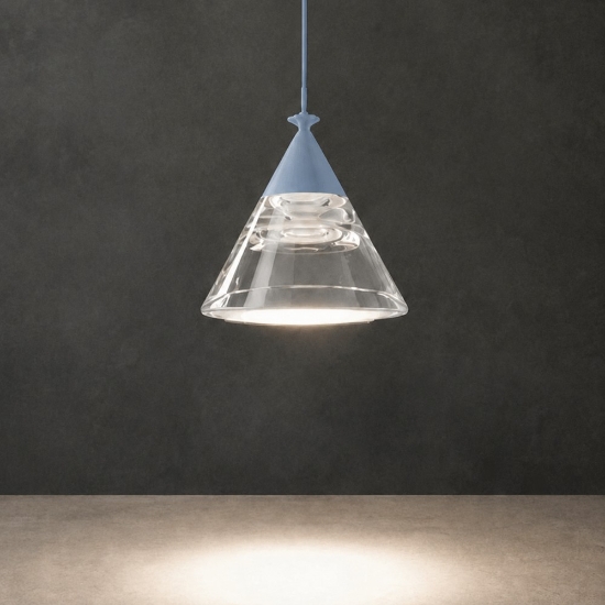 Lampada a sospensione moderna per cucina conica carta da zucchero led 7w cct 3000k 4000k