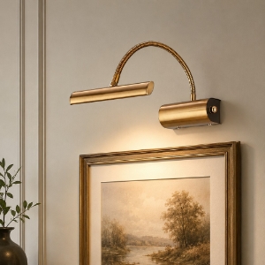 Applique da parete ottone invecchiato led 4w 3000k 18cm