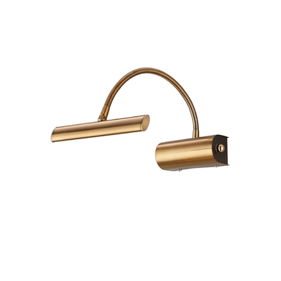 Applique da parete ottone invecchiato led 4w 3000k 18cm