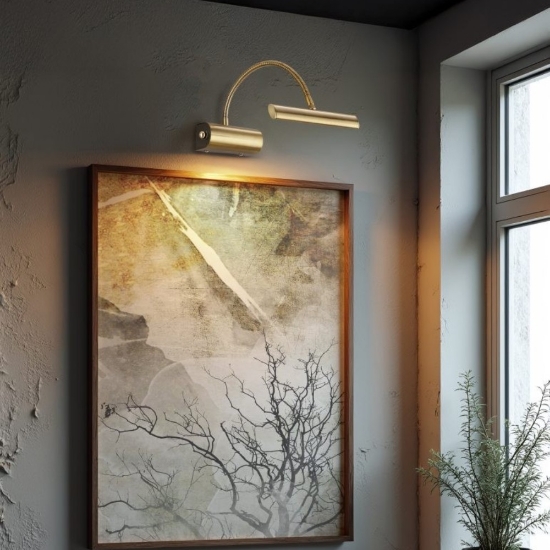Applique da parete ottone invecchiato led 4w 3000k 18cm