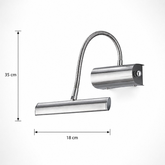 Applique da parete ottone invecchiato led 4w 3000k 18cm