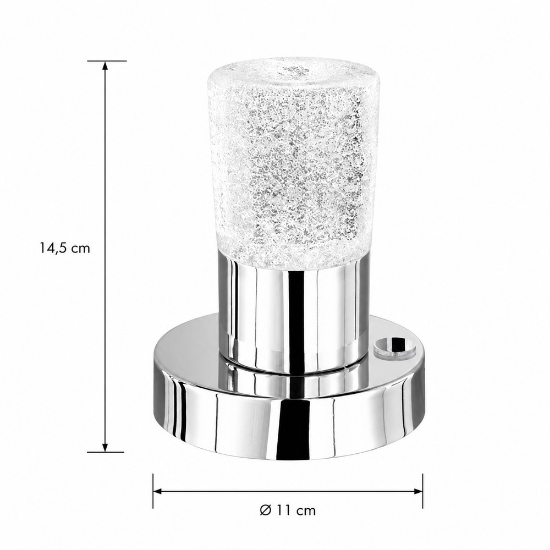 Lampada da tavolo cromo led 4.3w 3000k per salotto
