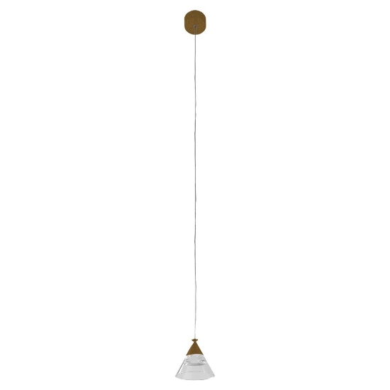 Lampada a sospensione conica moderna oro opaco per cucina led 7w cct 3000k 4000k