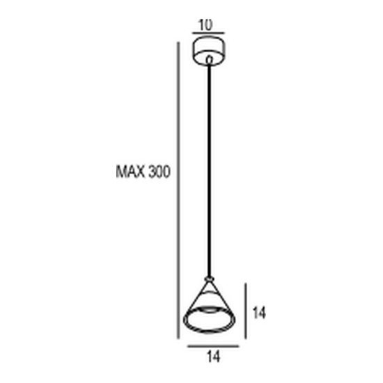 Lampada a sospensione moderna per cucina conica pesca led 7w cct 3000k 4000k