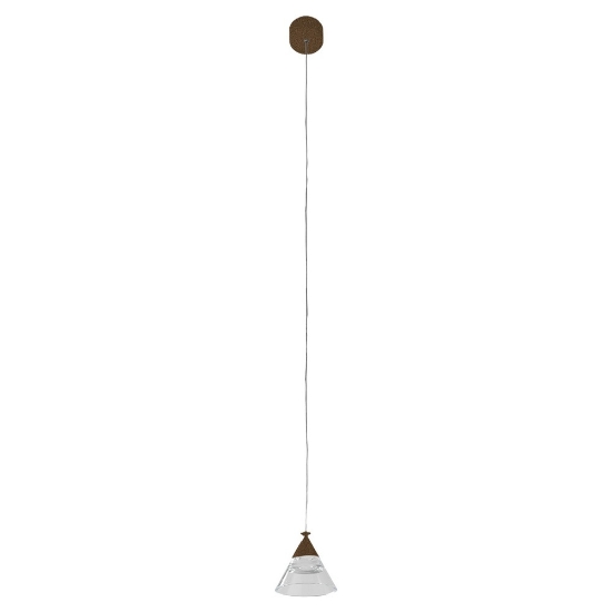 Lampada a sospensione conica moderna ruggine per cucina led 7w cct 3000k 4000k