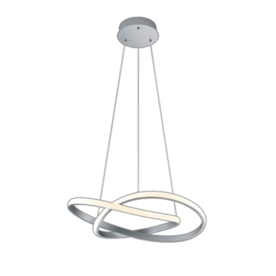 Lampadario moderno nichel opaco led 3000k per salotto