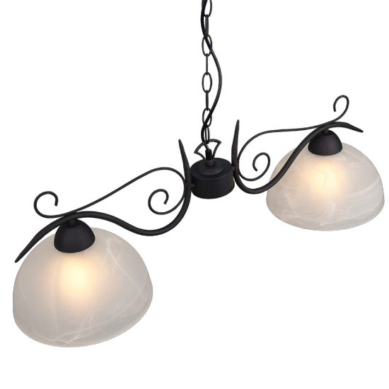 Lampadario da cucina rustico con 2 luci