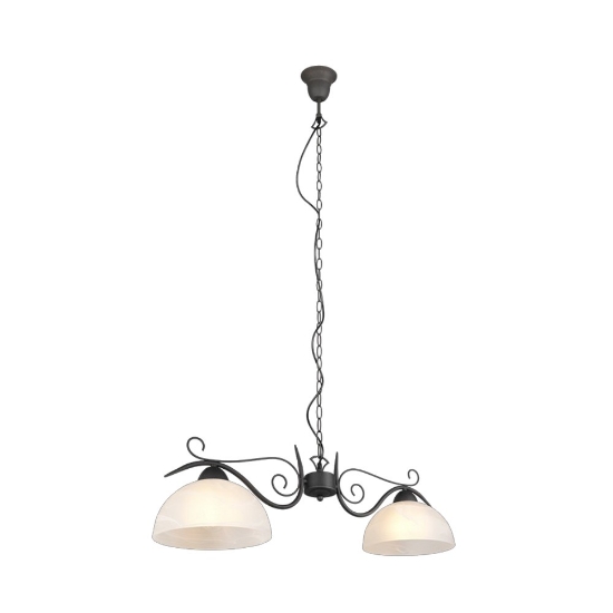 Lampadario da cucina rustico con 2 luci