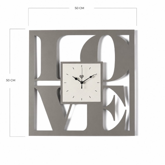 Orologio quadrato moderno per parete cucina nero quadrante avorio