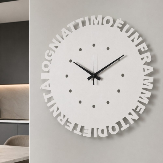 Orologio da parete moderno rotondo bianco 40cm