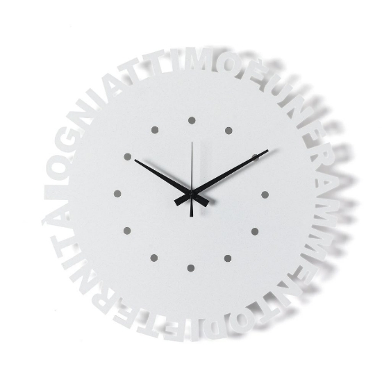 Orologio da parete moderno rotondo bianco 40cm