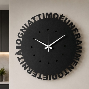 Orologio nero da parete cucina design rotondo 40cm