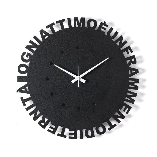 Orologio nero da parete cucina design rotondo 40cm