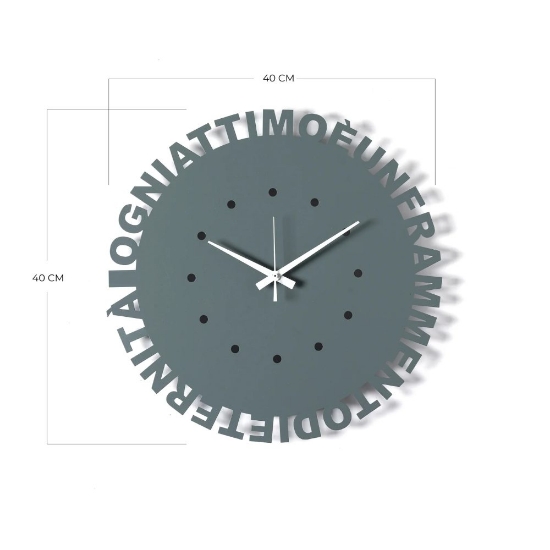 Orologio nero da parete cucina design rotondo 40cm