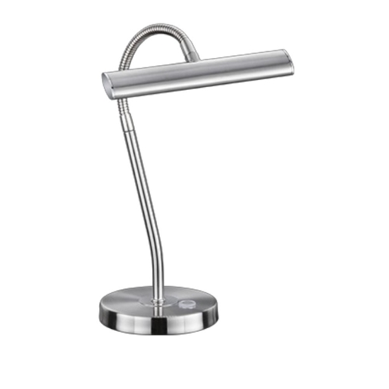 Lampada da scrivania moderna nichel opaco led 4w 3000k orientabile