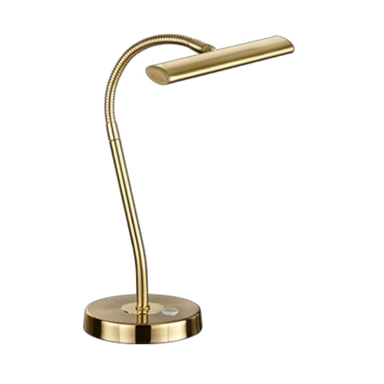 Lampada da scrivania ufficio ottone satinato led 4w 3000k